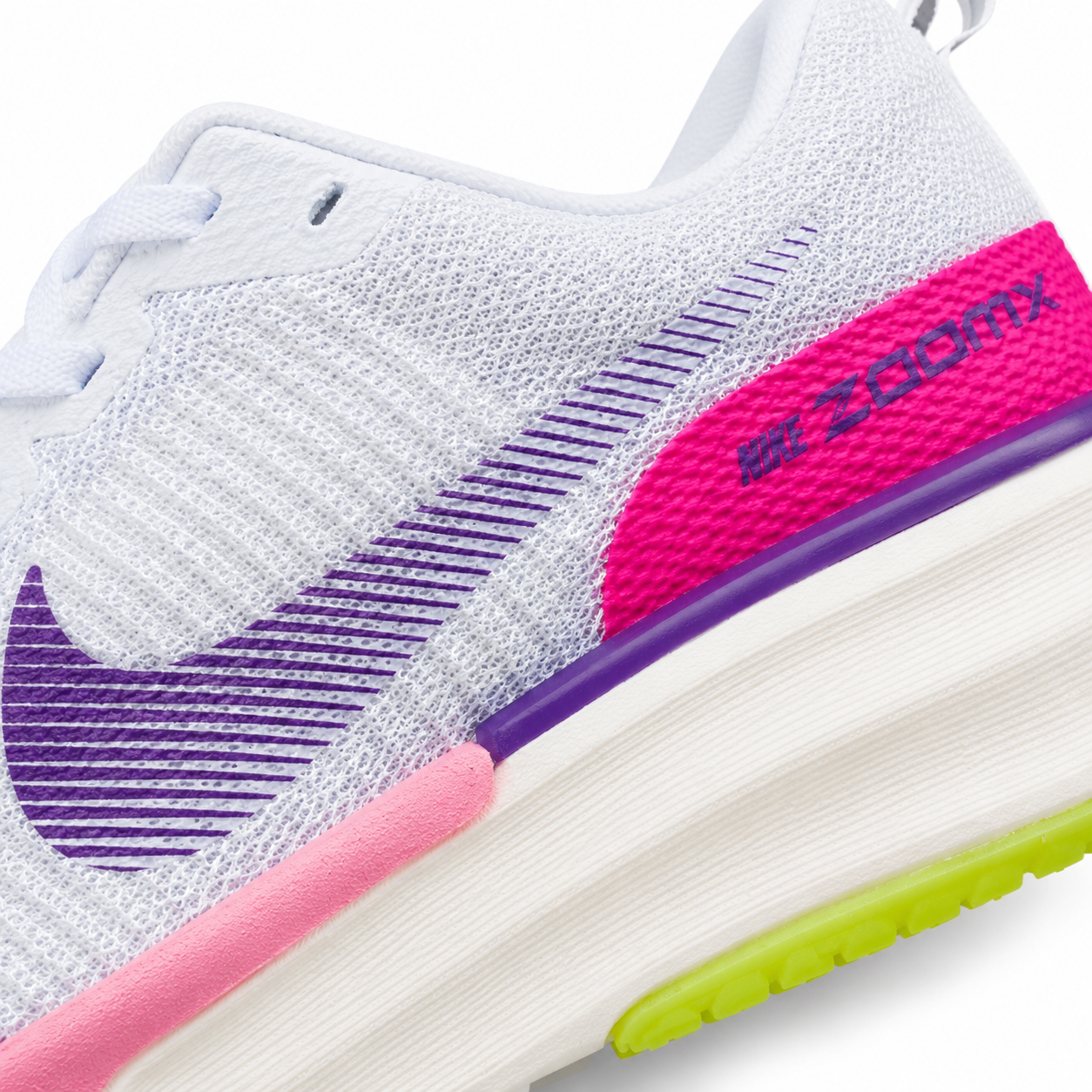 NK Zoom X Cinza com Rosa e Verde