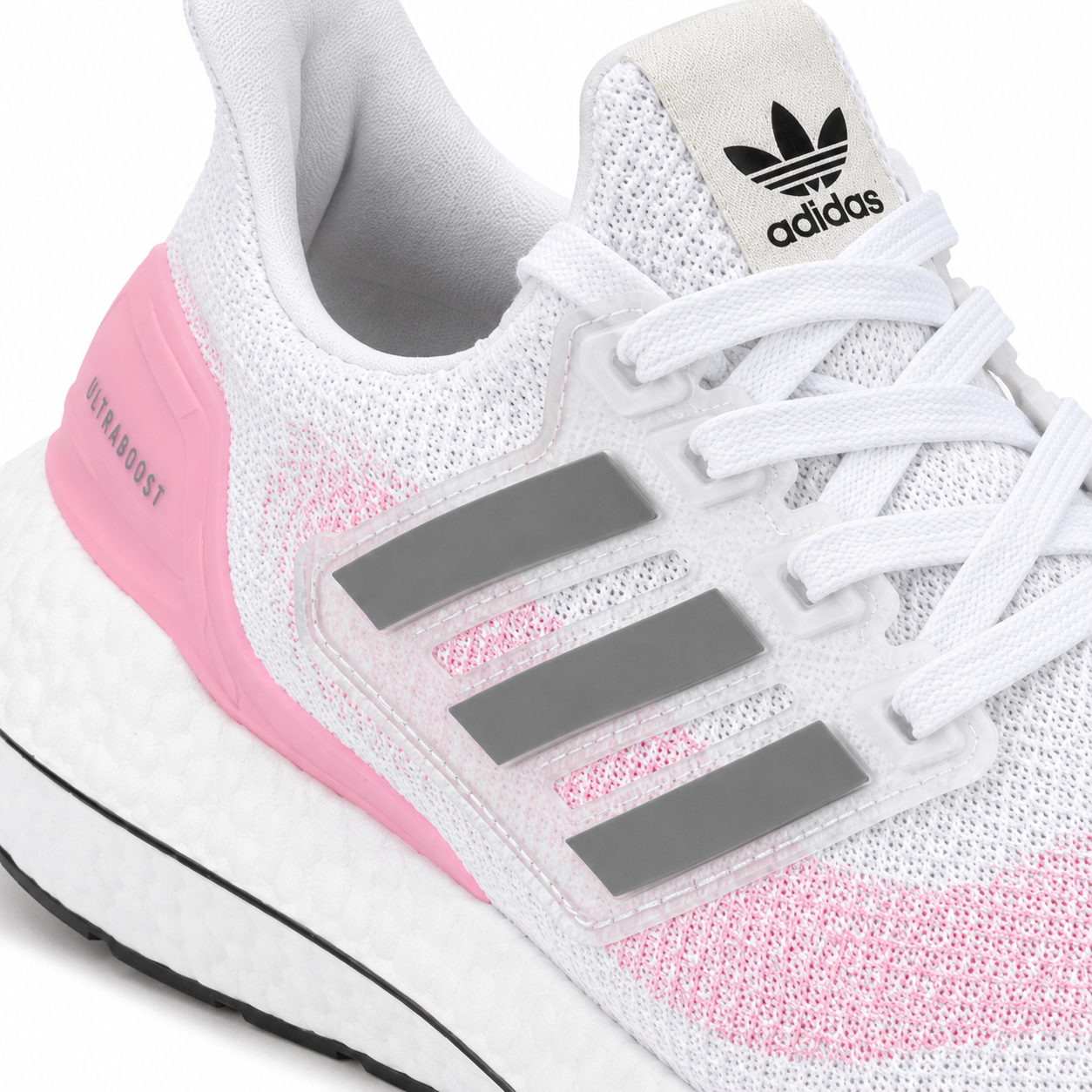 AD UltraBoost Cinza e Rosa